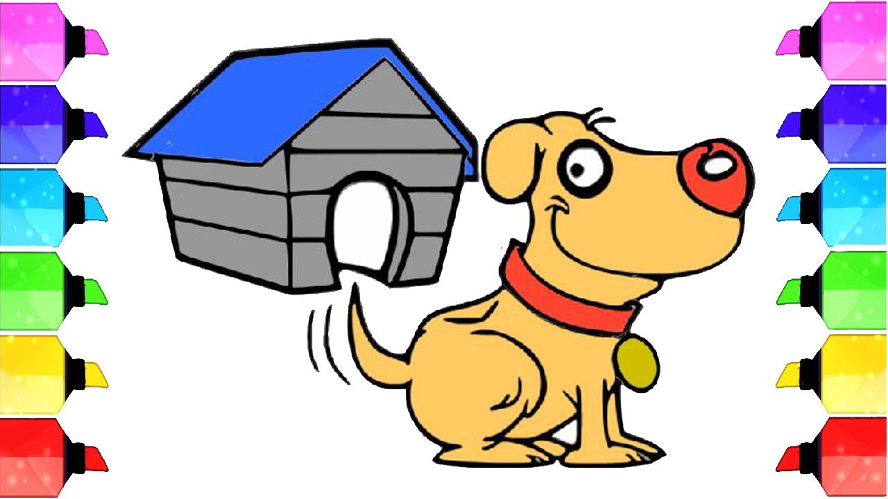 1280x720 How To Draw A Dog For Kids Dog Coloring Pages For Kids Dog