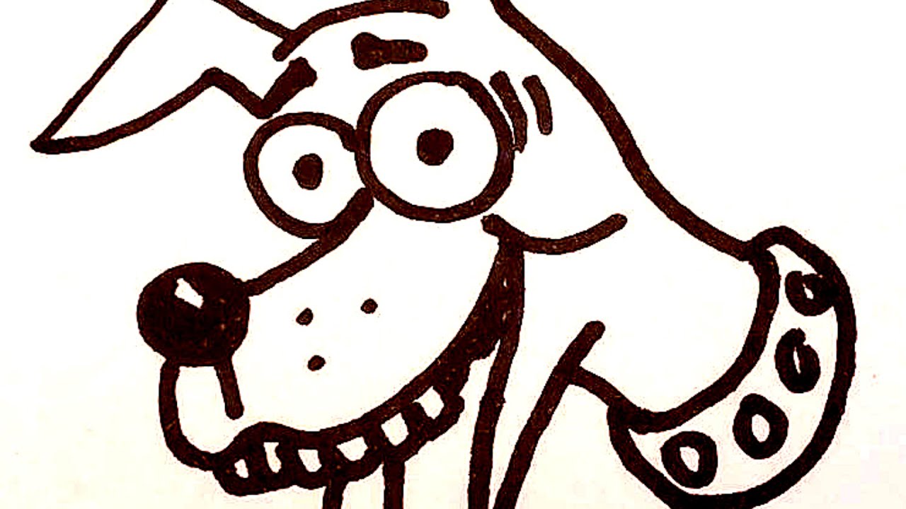 1280x720 Drawing A Cartoon Dog Head