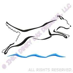 300x300 Artistic Dock Jumping Embroidered Sweatshirt Sew Dog Crazy