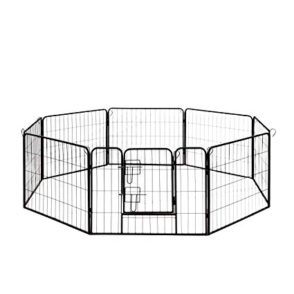 425x425 aleko heavy duty pet playpen dog kennel pen