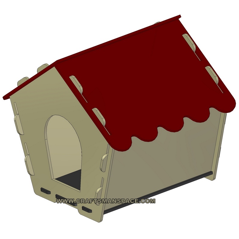 800x800 Knock Down Dog House Plan