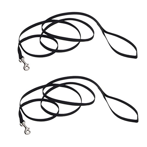 500x500 coastal pet black nylon single ply dog leash with easy to use bolt