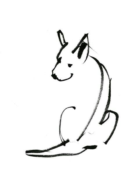 427x640 Simple Line Drawing Of A Dog Free Download Clip Art