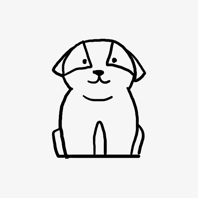 650x651 Cartoon Dog Line Drawing Pen And Ink Stick Figure Png Element