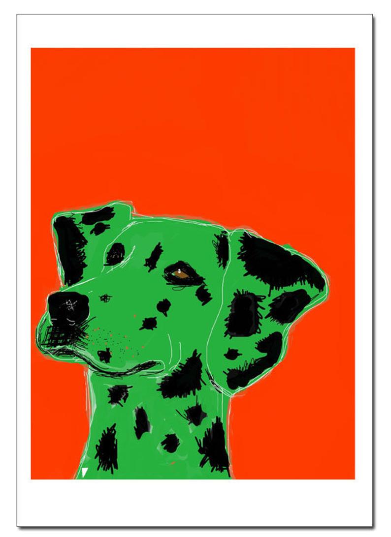 794x1092 Dalmatian Dog Illustration Pop Art Print Etsy