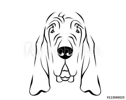 500x400 Dog Breed Line Art Logo