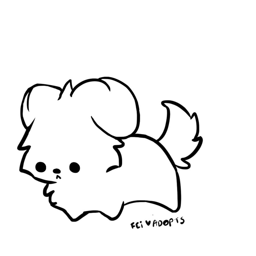 900x900 Dog Line Art