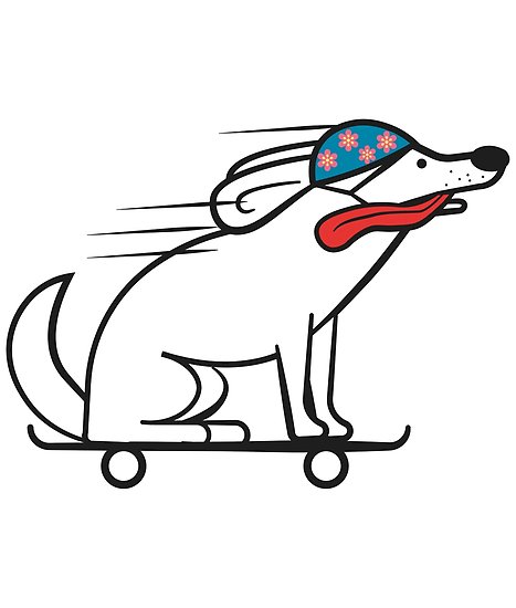 467x550 Funny Dog With Skate Hat Loves Speed On Skateboard Posters