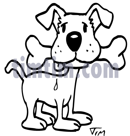 438x459 Free Drawing Of A Dog Bone Bw From The Category Pets