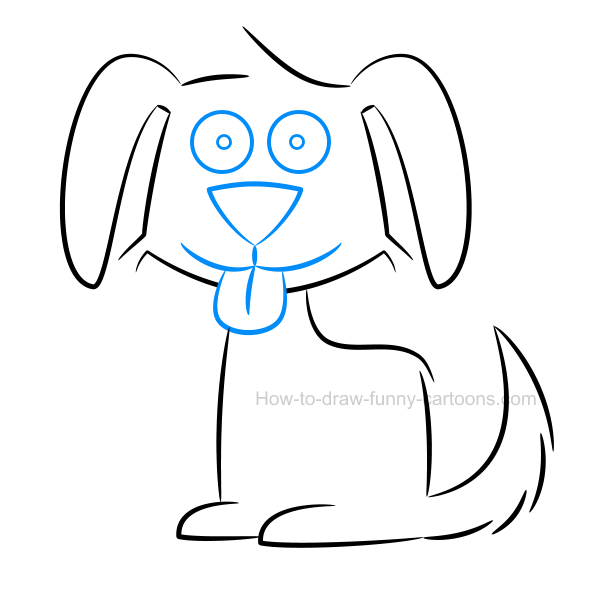600x593 How To Draw An Illustration Of A Dog