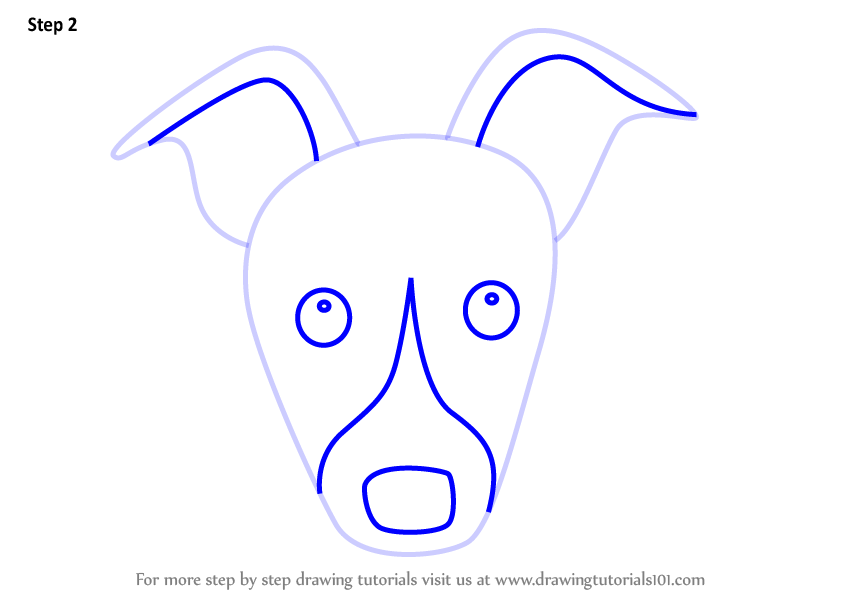 848x602 Learn How To Draw A Whippet Dog Face For Kids