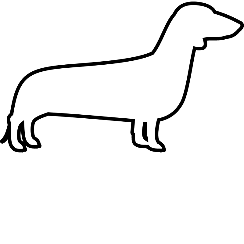 800x800 Collection Of Free Dachshund Drawing Outline Download On Ui Ex