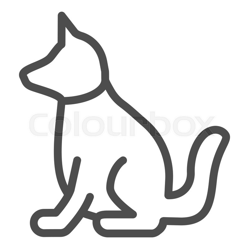 800x800 Dog Line Icon Animal Vector Stock Vector Colourbox