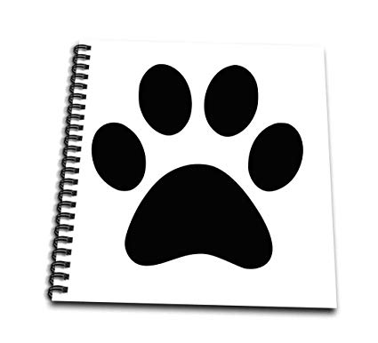 425x386 Db Black Paw Print On White Animal Cute Cartoon