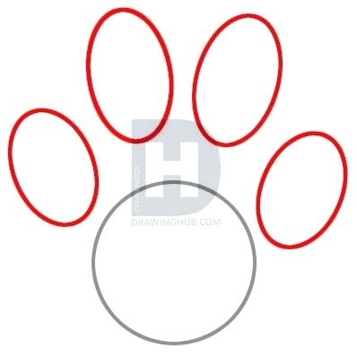 398x398 how to draw a paw draw a paw print draw dog paw print
