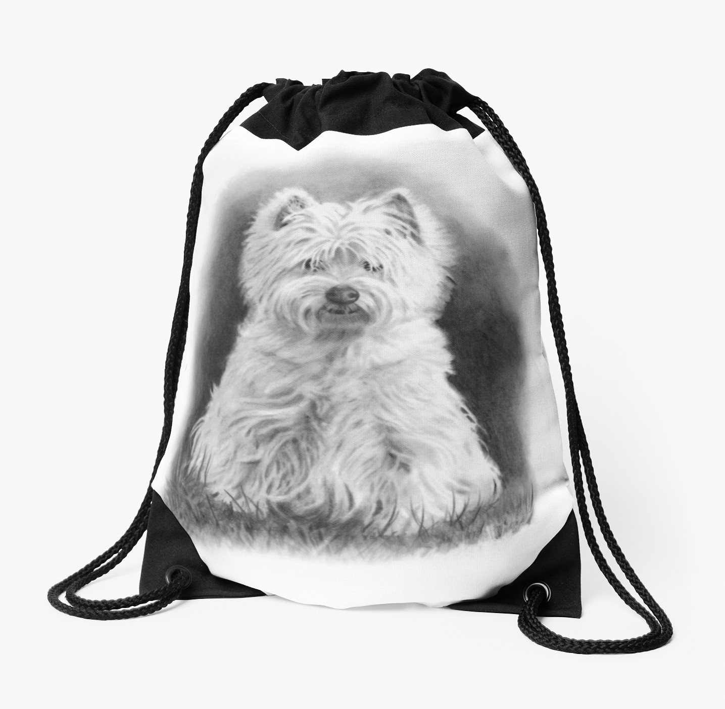 1435x1404 west highland white terrier, westie dog, pencil drawing