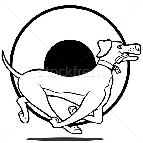 600x600 Dog Running Set Line Art Vector Illustration John Takai