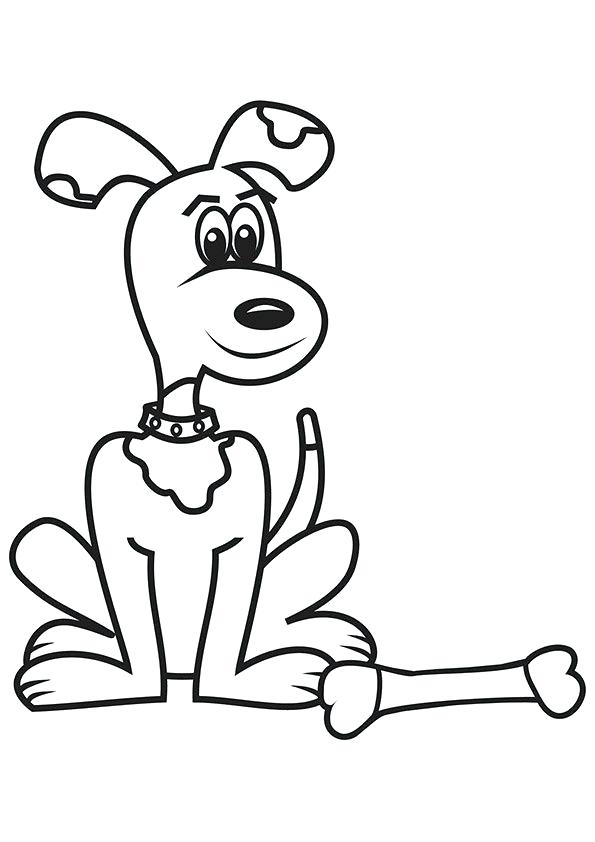 595x842 Dog Bone Coloring Pages