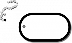 250x150 Bone Drawing Dog Tag, Picture