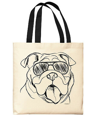 325x400 Dog Tote Bags Bulldog Wearing Sunglasses Bulldog Bag Dog Lover