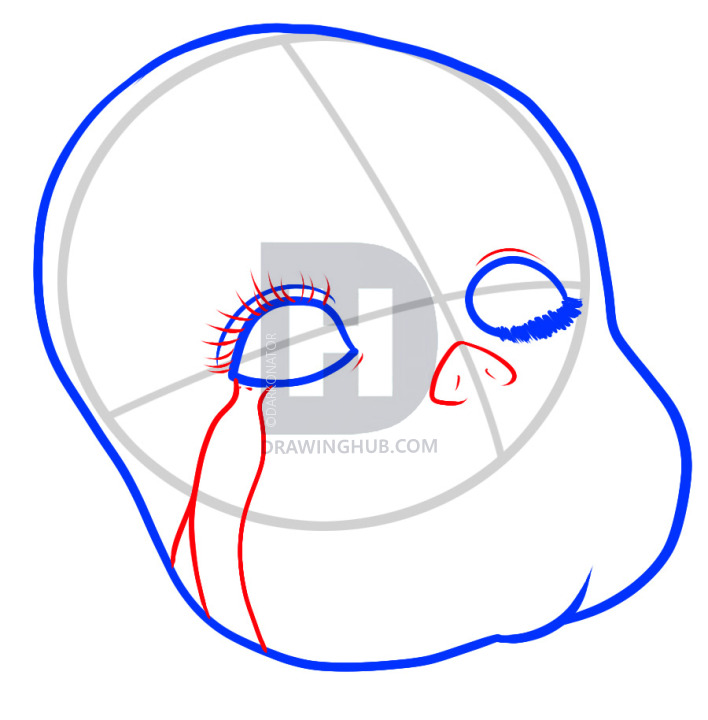 708x720 how to draw a doll face, porcelain doll, step