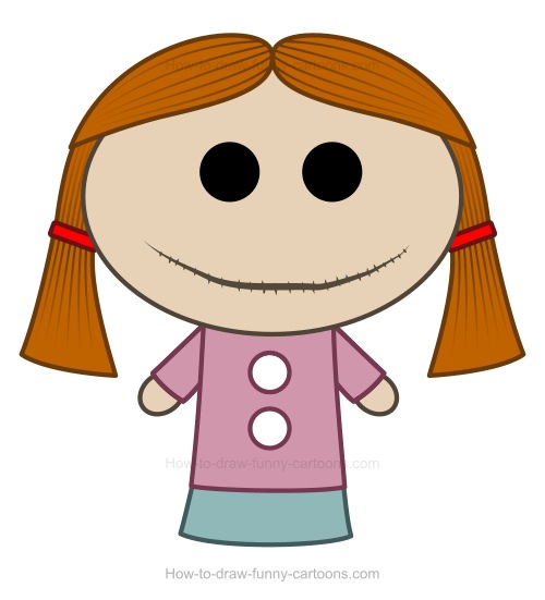 500x551 How To Draw A Cartoon Doll