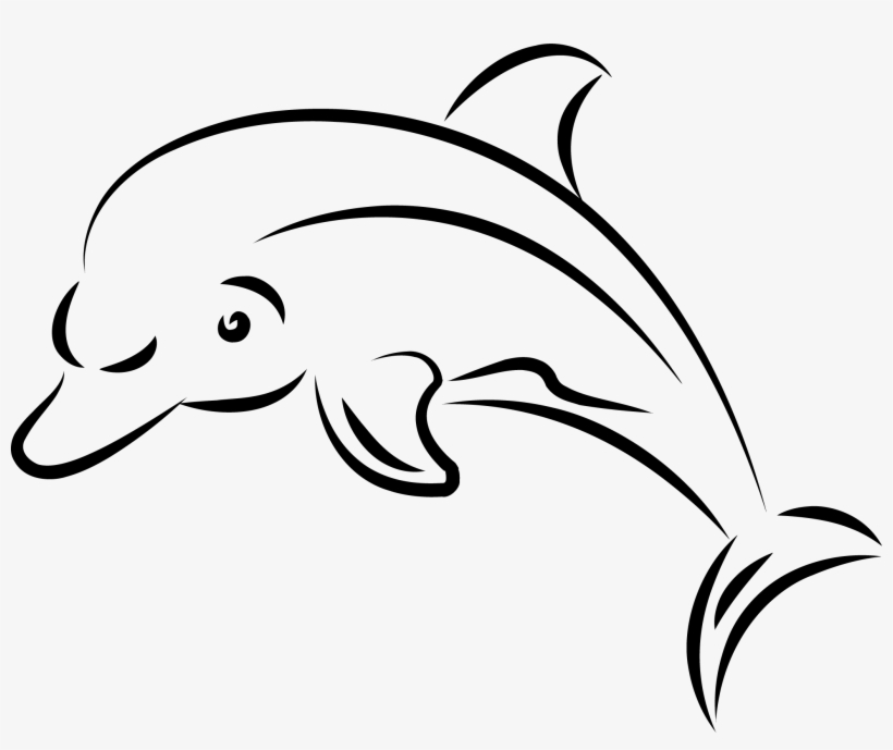 820x689 Silhouette Clip Art Dolphins Line Transprent Png