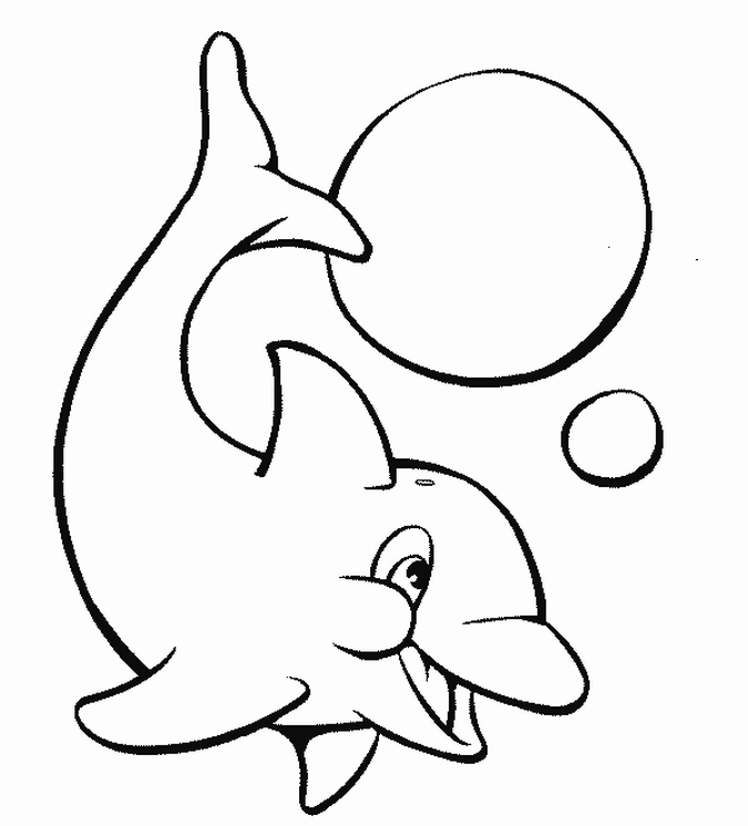 675x746 Dolphin Fish Animal Coloring Books For Kids