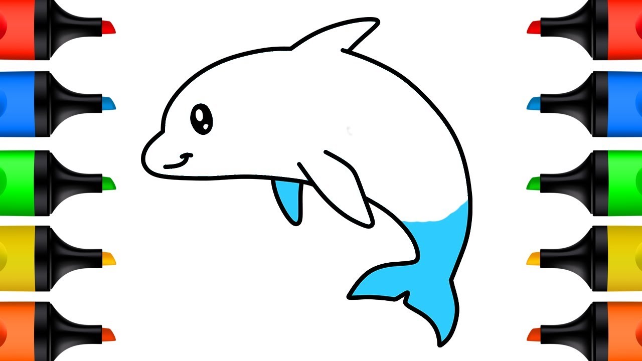 1280x720 How To Draw A Dolphin For Kids