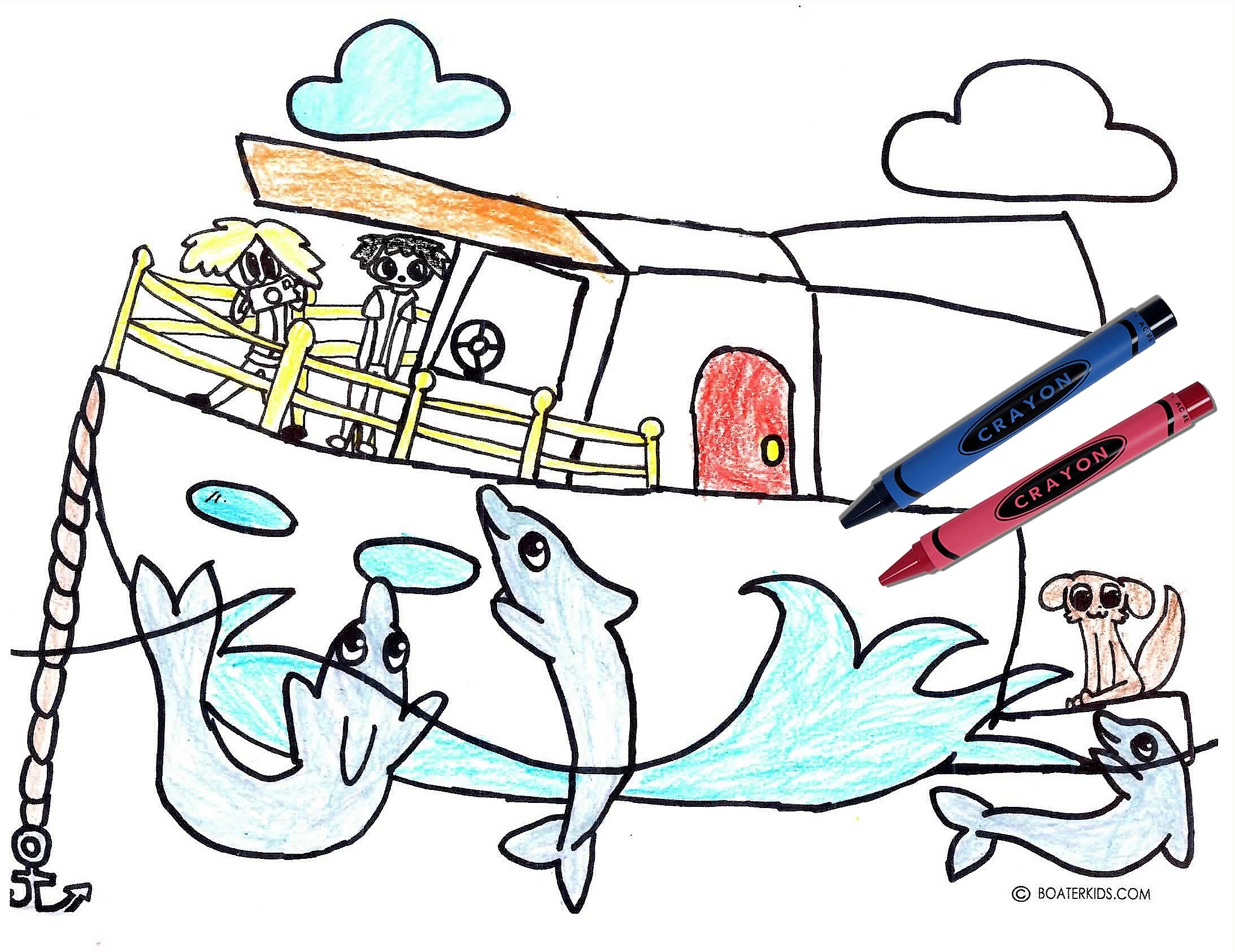 2186x1686 Boating Printable Coloring