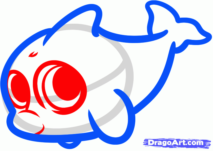 738x523 How To Draw A Baby Dolphin, Step