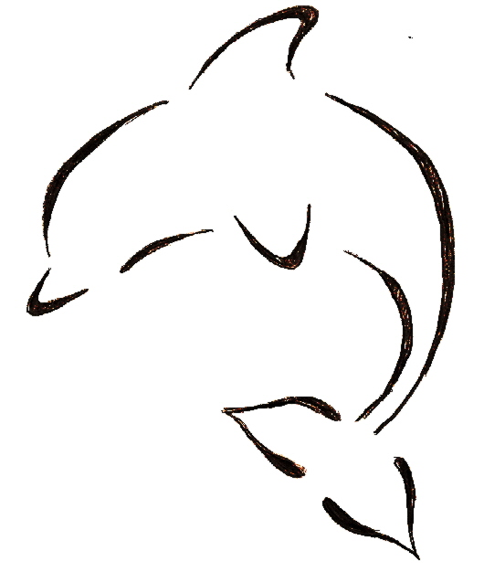 530x638 Outline Of A Jumping Dolphin Vinyl Stickers, Sticker Browser