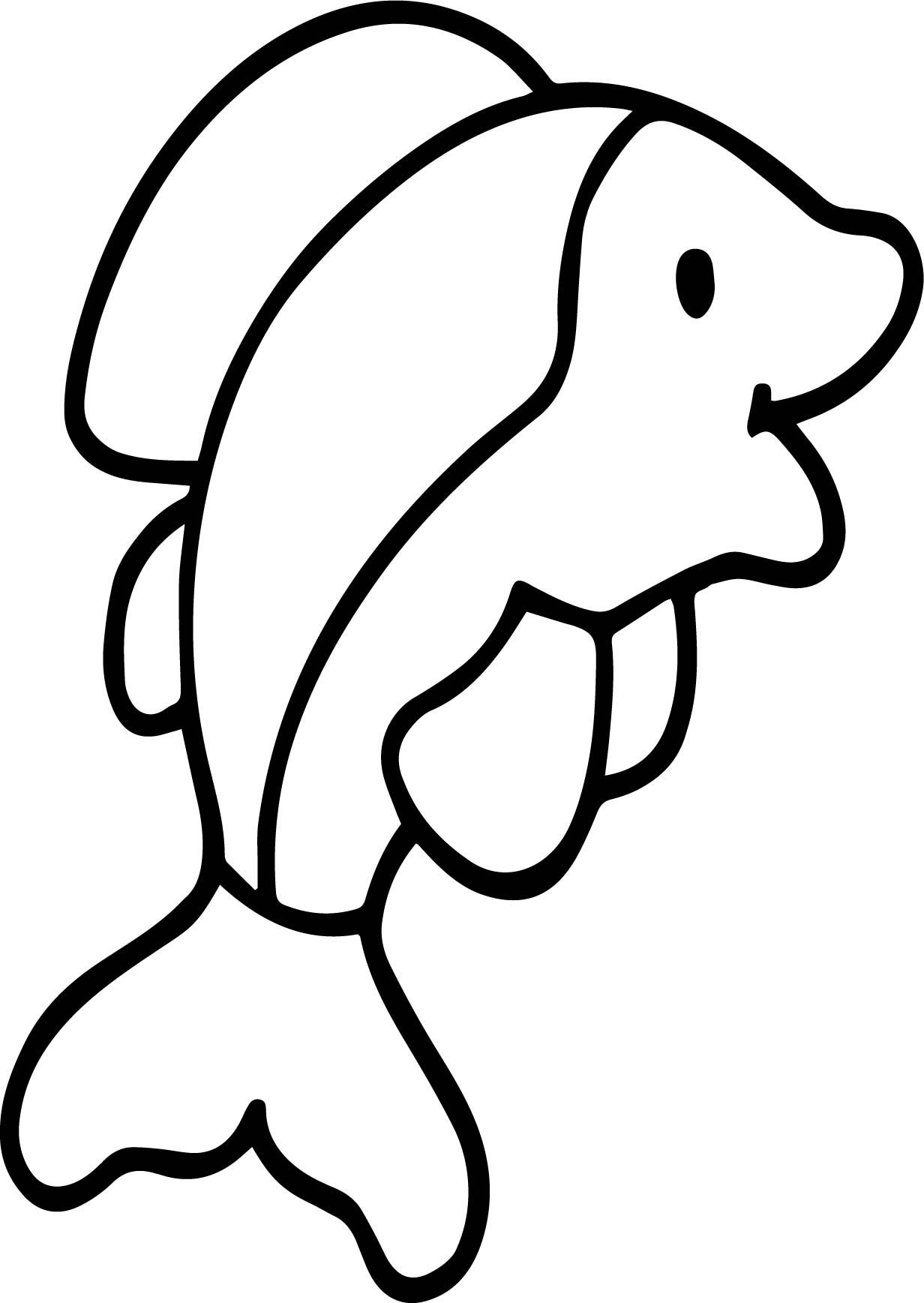 1232x1737 Drawing Fish Dolphin Coloring