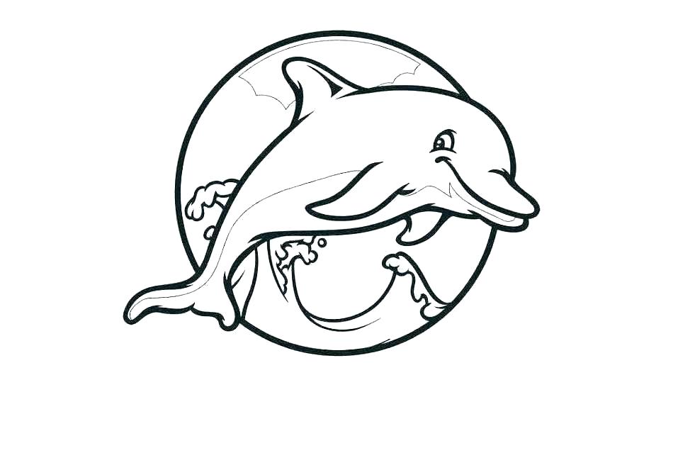 957x639 Dolphin Coloring Pages Free Dolphins Logo Coloring