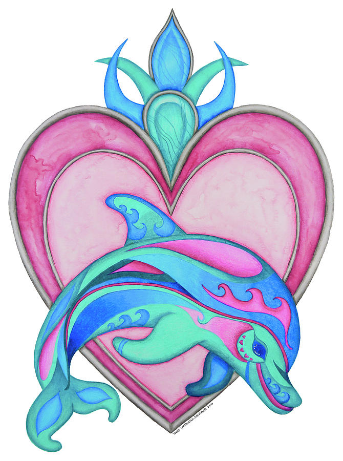 670x900 Dolphin Drawing