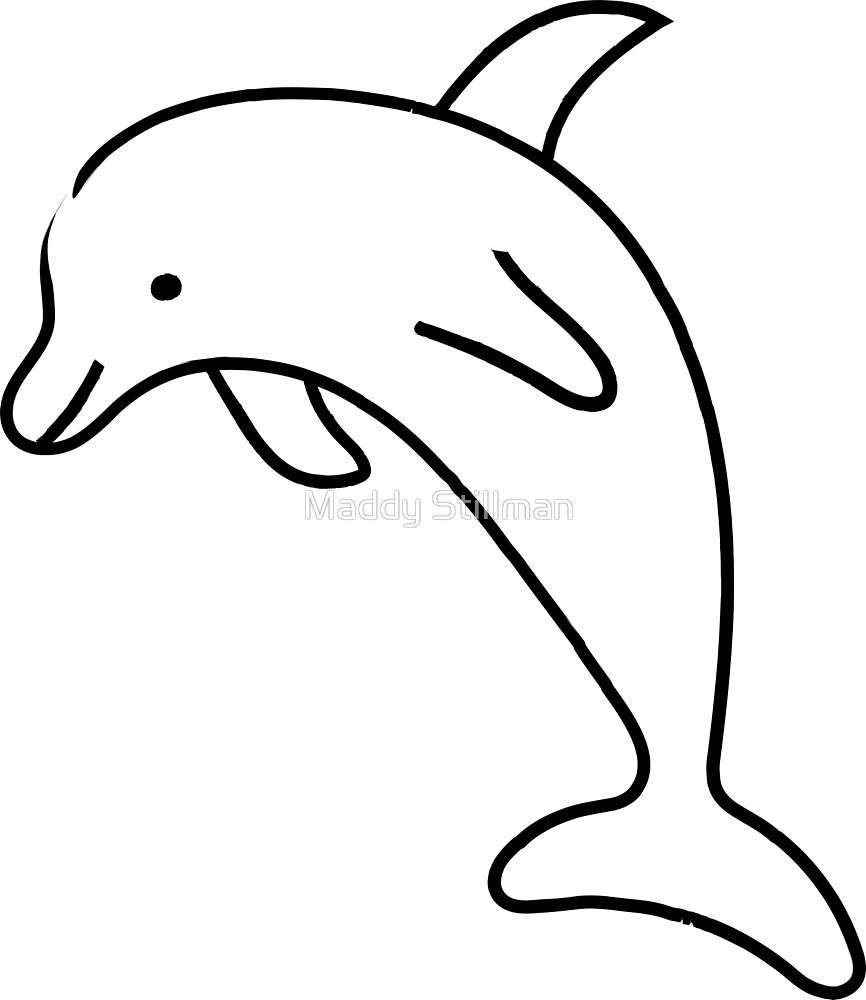 866x1000 Blue Green Dolphin Drawing