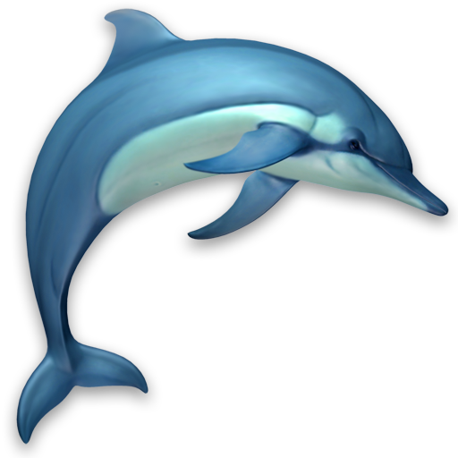 512x512 Dolphin, Drawing, Apple, Transparent Png Image Clipart Free Download