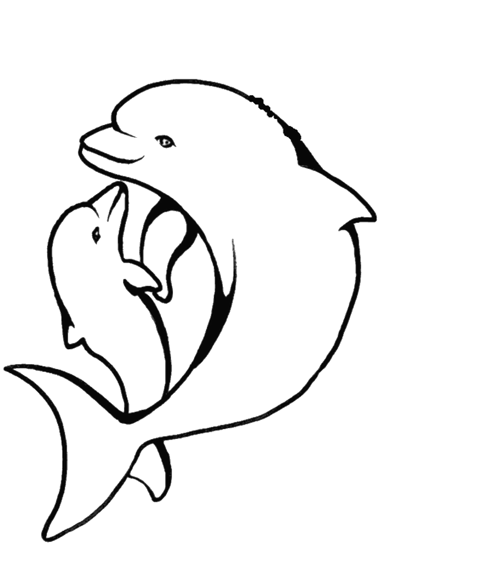 1006x1200 Dolphin Printable Coloring Pages Jumping In A Heart Printable