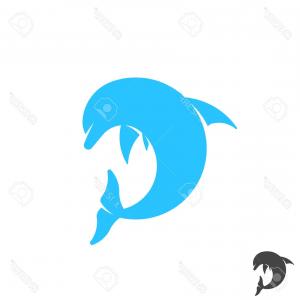 300x300 Royalty Free Stock Images Vector Drawing Represents Dolphin Logo