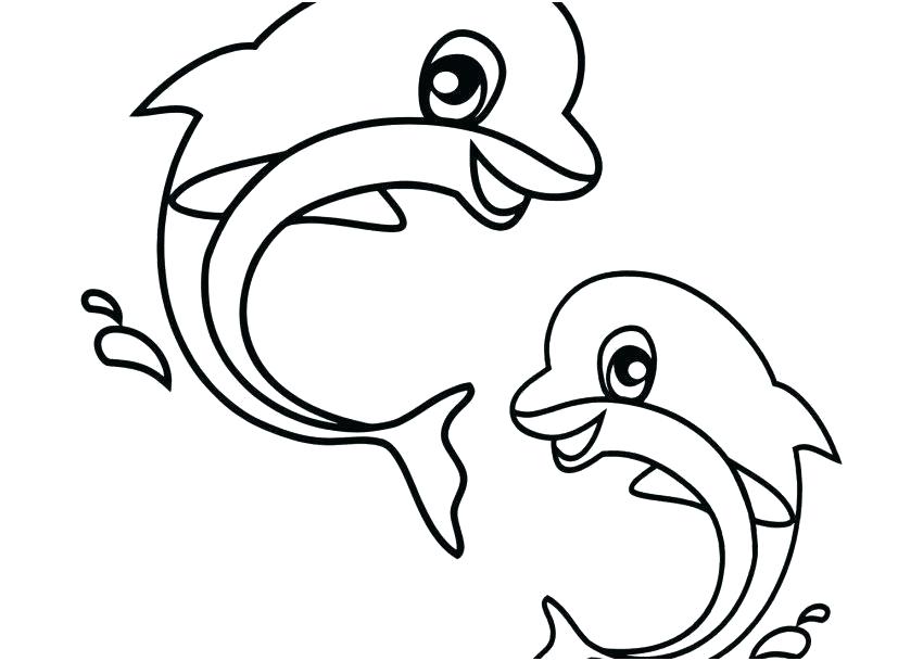 827x609 Coloring Pages Draw A Dolphin Coloring Pages