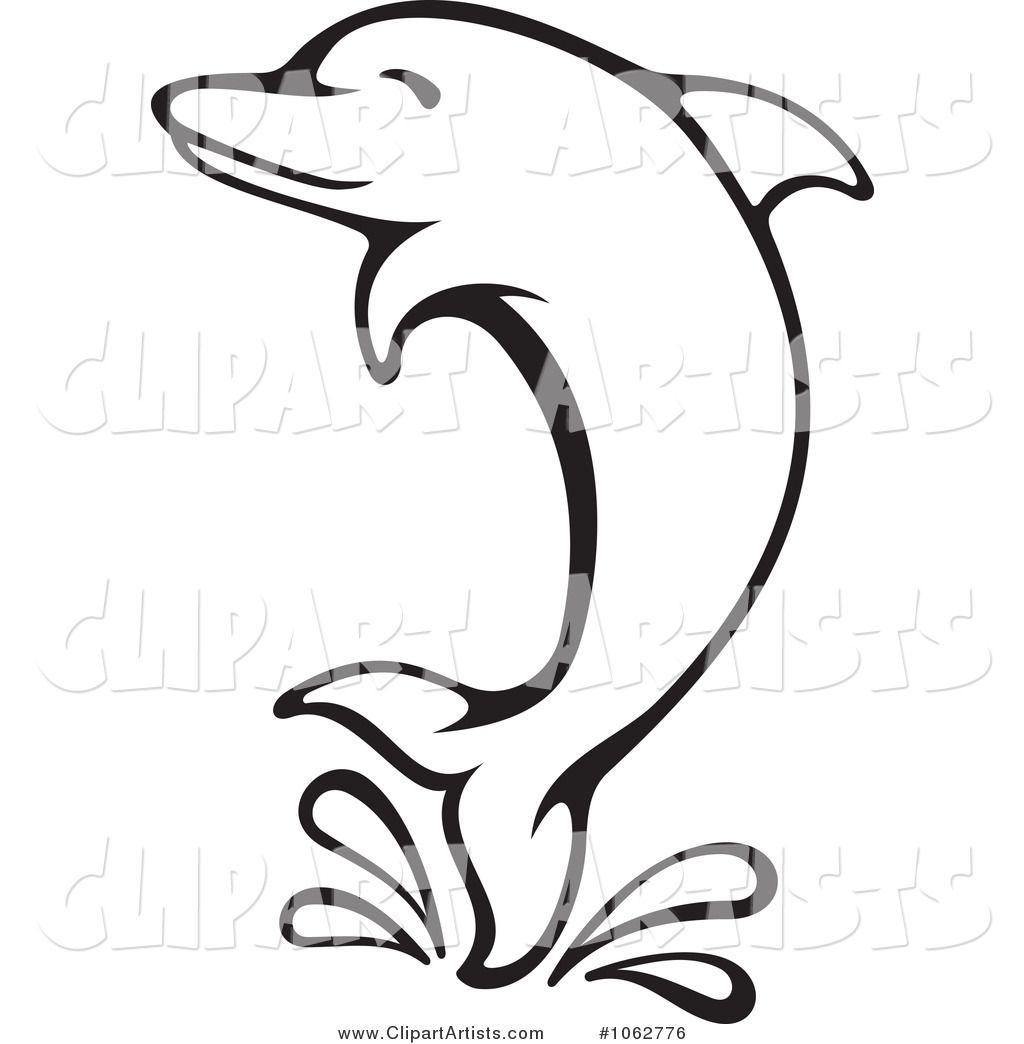 1024x1044 Dolphin Clip Art Black And White Larger Preview Vector Dolphin