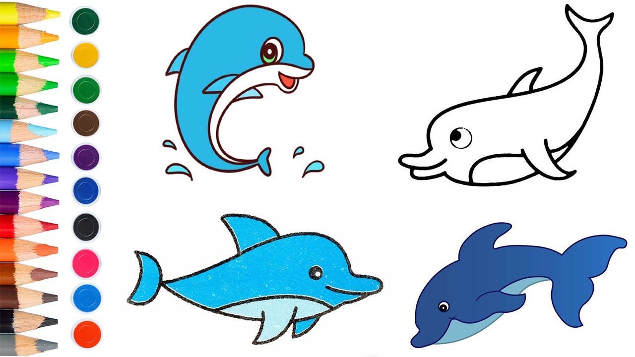 1280x720 How To Draw A Dolphin Step