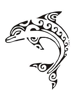 261x369 Dolphin And Tribal Tattoo Sample Tattoo Ideas