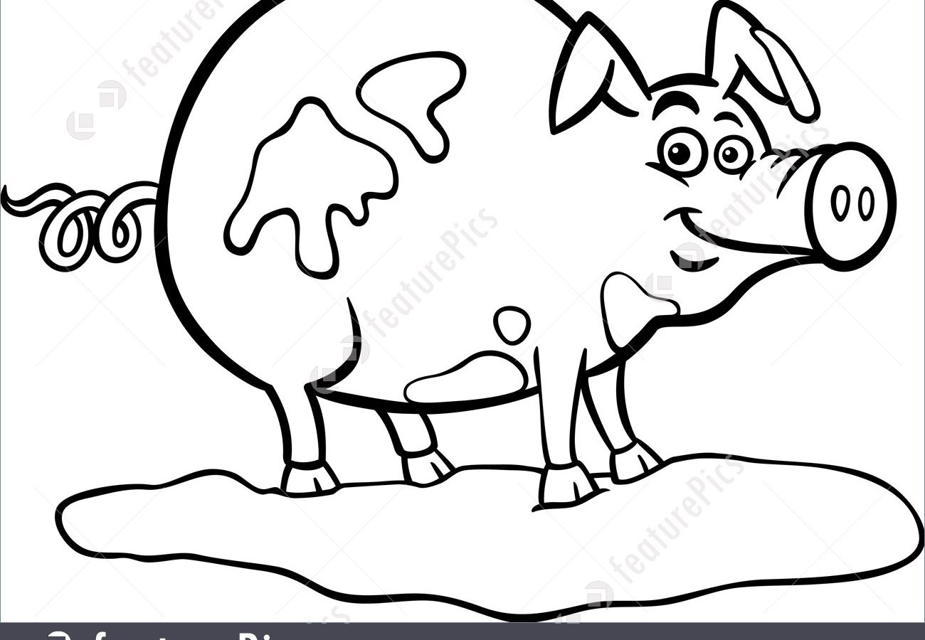 1300x900 dreaded pig on farm coloring
