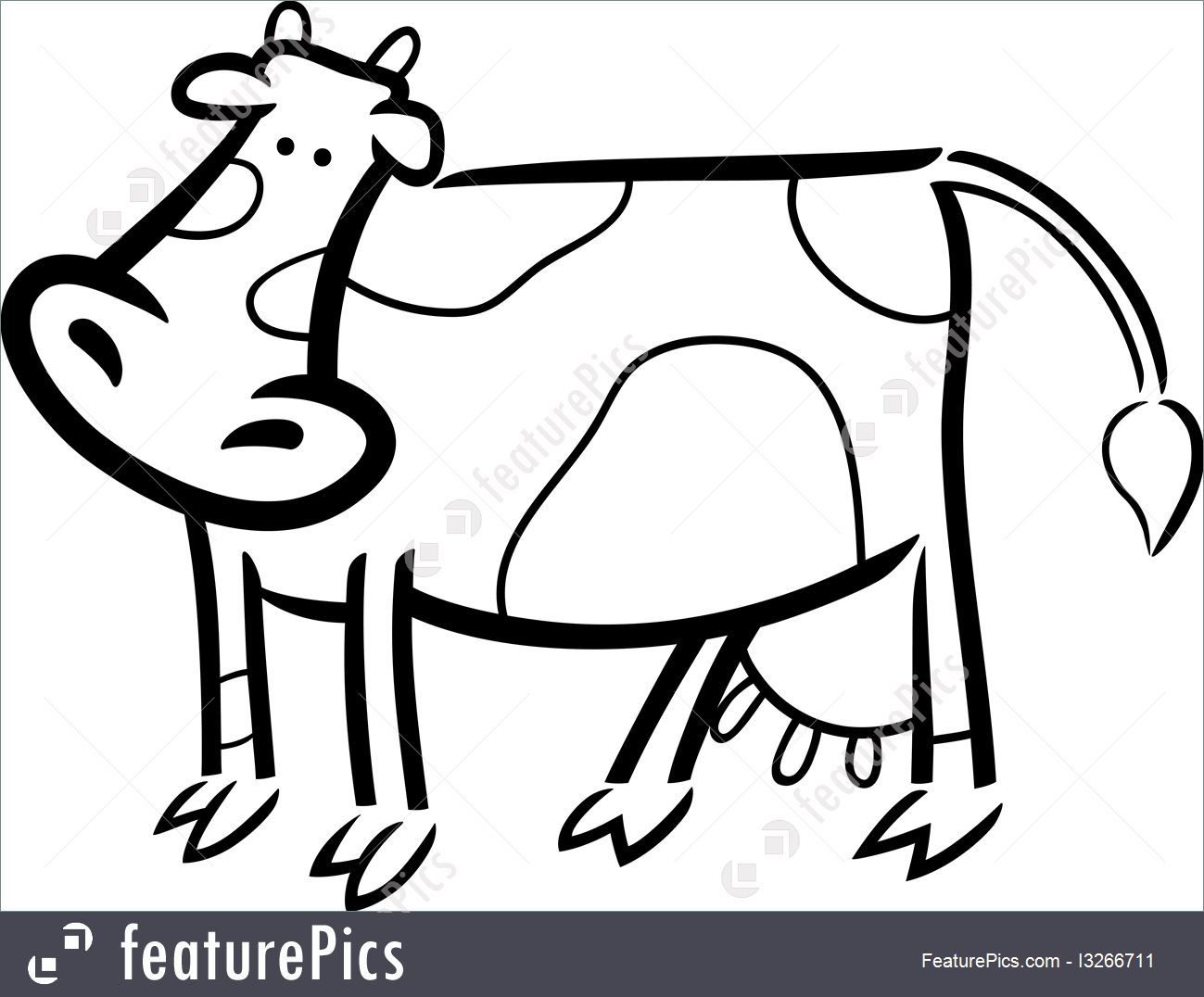 1299x1076 Illustration Of Cartoon Doodle Of Farm Cow For Coloring