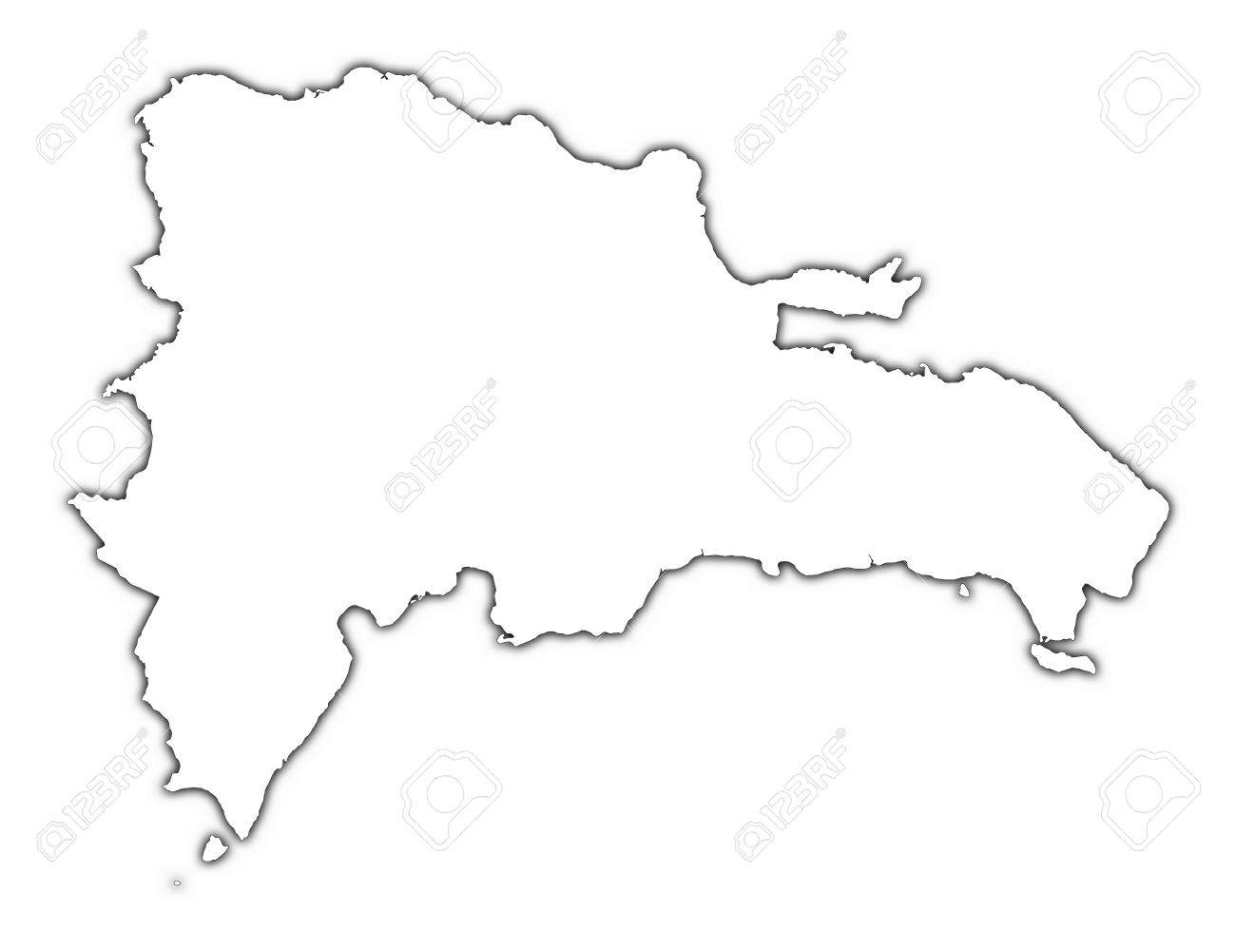 1300x1001 Map Of Dominican Republic Outline Download Them And Print