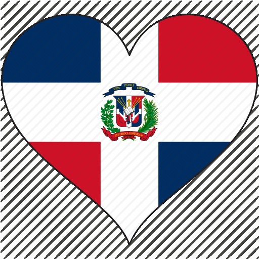 512x512 North America Flag Heart Dominican Republic In Pictures
