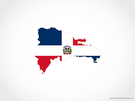 460x345 Vector Map Of Dominican Republic
