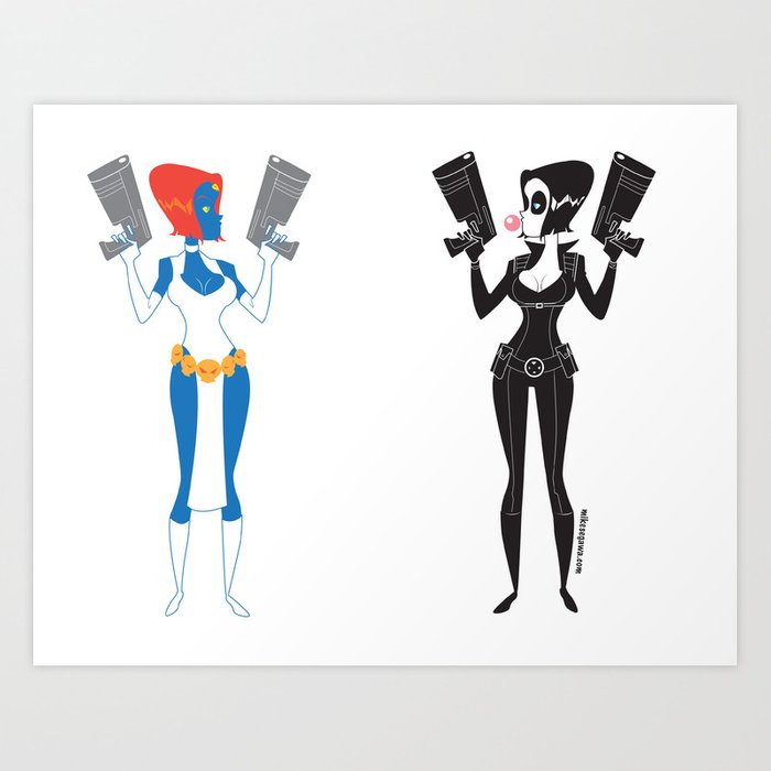 700x700 Mystique Vs Domino Art Print