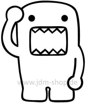 293x350 domo kun big bw decal sticker